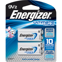 Batteries au lithium, 9 V - Energizer L522BP2
