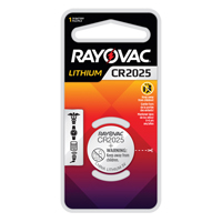 Pile bouton au lithium CR2025, 3 V - Rayovac KECR2025-1