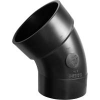 Raccord sanitaire en coude m&acirc;le-femelle 45°, Chantepleure x noeud, Plastique, 6" - Bow Plumbing 603035