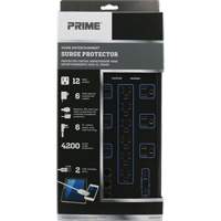 Limiteurs de surtension avec chargeur USB, 12 Prises, 4200 J, 1875 W, Cordon 6' - Prime PB504142