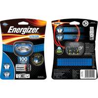 Vision Headlamp, LED, 100 Lumens, 10 Hrs. Run Time, AAA Batteries - Energizer HDA32E