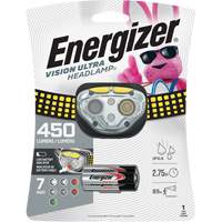Vision Ultra Industrial Headlamp, LED, 450 Lumens, 2 Hrs. Run Time, AAA Batteries - Energizer HDE32E
