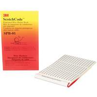 Livret d'&eacute;tiquettes pour le marquage de fils pr&eacute;imprim&eacute;es ScotchCode - 3M SPB-01