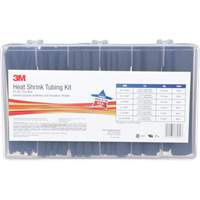 Heat Shrink Tubing, Thin Wall, 6", 1" (2.54cm) - 0.1875" (0.48cm) - 3M FP301-KIT-BLACK