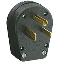 Dual Power Plug, Thermoplastic, 30 A/50 A, 250 V - Leviton 931-E