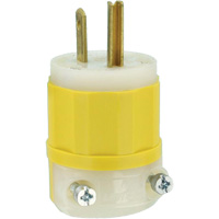Prise &agrave; lame droite de calibre industriel, Nylon modifi&eacute; antichoc, 15 A, 125 V - Leviton 5266-CY