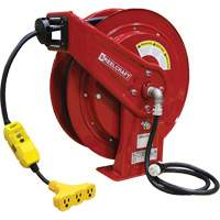 70000 Power Cord Reel, 100', SEOOW, 12 Gauge, 15 A - Reelcraft L 70100 123 9G