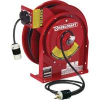 Power Cord Reel, 45', SJEOOW, 12 Gauge, 20 A - Reelcraft L 4545 123 3A
