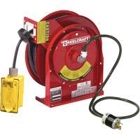 Power Cord Reel, 45', SJEOOW, 12 Gauge, 20 A - Reelcraft L 4545 123 7A