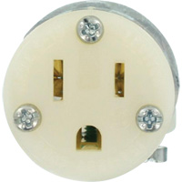 Connecteur de prise de rallonge de qualit&eacute; hospitali&egrave;re, 5-15R, Nylon - Leviton 8219-CT