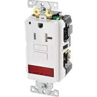 Prise DDFT SmartlockPro tr&egrave;s r&eacute;sistante &agrave; autotest - Leviton GFPL2-PLW