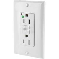 Prise DDFT SmartlockPro tr&egrave;s r&eacute;sistante &agrave; autotest - Leviton GFTR1-HGW