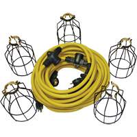 Guirlande &eacute;lectrique &agrave; DEL avec connecteur, 5 Lumi&egrave;res, 50' lo, Boîtier en M&eacute;tal - Lind Equipment TLS-50MGSJ14