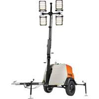 Automated Mobile LED Light Tower, Diesel, 6000 Watts, 172200 Lumens, 23' High - Generac MLT6SMD-STD4