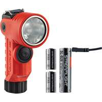 Vantage&reg; 180 X Multi-Fuel Helmet/Right Angle Flashlight, LED, Rechargeable/CR123A Batteries, Nylon Polymer - Streamlight 88911