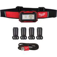 Lampe frontale magn&eacute;tique et lampe de travail, DEL, 450 lumens, 2,5 hres de fonctionnement, piles Rechargeable - Milwaukee 2012R