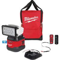 Ensemble d'&eacute;clairage orientable polyvalent &agrave; t&eacute;l&eacute;commande, DEL, 4250 lumens - Milwaukee 2123-20