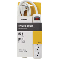 Bloc multiprise, 6 Prise(s), 8', 15 A, 1875 W, 125 V - Prime PB801115