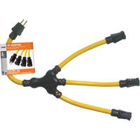 Adaptateur en W, Ext&eacute;rieur, STW, AWG 12/3, 15 A, 3 prise(s), 2' - Prime AD190802L