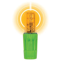 Lampe &agrave; DEL tr&egrave;s lumineuse Rocket II pour les fouets d'avertissement style &agrave; douille 1156, Clignotement, Ambr&eacute;e - Checkers Industrial Products WLFS.4LED.AF