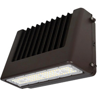 Wall Pack Light Fixture, LED, 120 V, 80 W, 6.5" H x 9.3" W x 14.4" D - Sylvania 61835-594313810