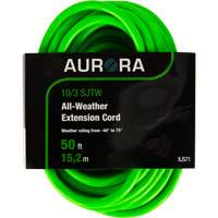 Industrial Extension Cord, All-Weather, SJTW, 10/3 AWG, 15 A, 50' - Aurora Tools 