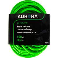 Cordon rallonge de calibre industriel, Toutes saisons, SJTW, AWG 10/3, 15 A, 100' - Outils Aurora 