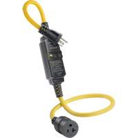 Cordon avec disjoncteur diff&eacute;rentiel (DDFT) &agrave; r&eacute;armement automatique, 120 V, 20 A, Cordon de 3' - Leviton GSCA2-3C