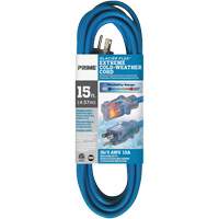 Cordon rallonge pour le froid extr&ecirc;me Glacier Flex, Ext&eacute;rieur, SJTW, AWG 16/3, 13 A, 15' - Prime CW511615