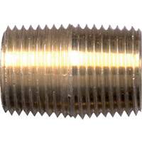 Close Nipple, Brass, 1/4", NPT - Fairview Fittings 112-B