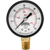 Manom&egrave;tre &eacute;conomique,  2", 0 - 60 psi, Fixation inf&eacute;rieure, Analogique - Winters PEM201