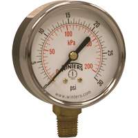 Manom&egrave;tre &eacute;conomique,  2-1/2", 0 - 30 psi, Fixation inf&eacute;rieure, Analogique - Winters PEM212