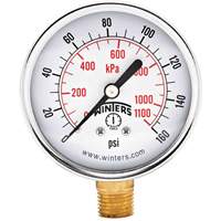 Manom&egrave;tre &eacute;conomique,  2-1/2", 0 - 160 psi, Fixation inf&eacute;rieure, Analogique - Winters PEM215