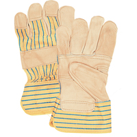 Fitters Patch Palm Gloves, Large, Grain Cowhide Palm, Cotton Inner Lining - Zenith Safety Products 