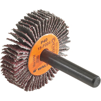 Coolcut Flap Wheel, Aluminum Oxide, 60 Grit, 1-1/2" x 3/8" x 1/4" - Walter Surface Technologies 15F006