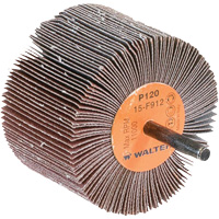 Flap Wheels-Coolcut Flap Wheels, Aluminum Oxide, 120 Grit, 3" x 2" x 1/4" - Walter Surface Technologies 15F912
