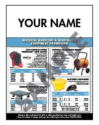 Q# Material Handling & Warehouse Equipment Flyer