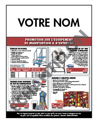 Material Handling & Warehouse Equipment Flyer
