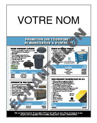 Material Handling & Warehouse Equipment Flyer