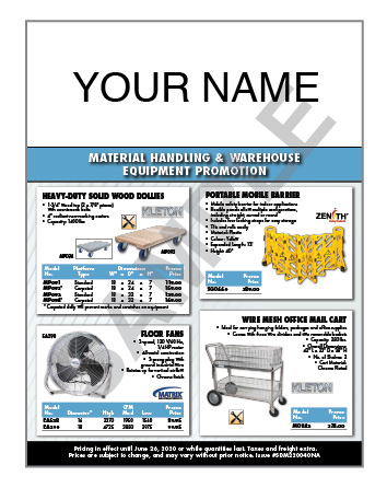 Material Handling & Warehouse Equipment Flyer