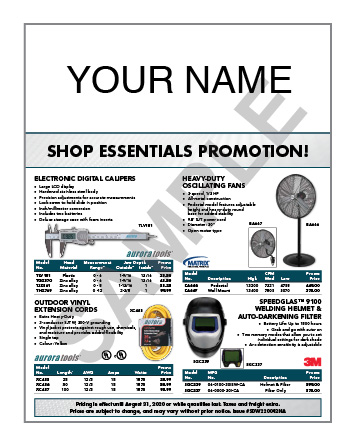 Shop Essentials Flyer
