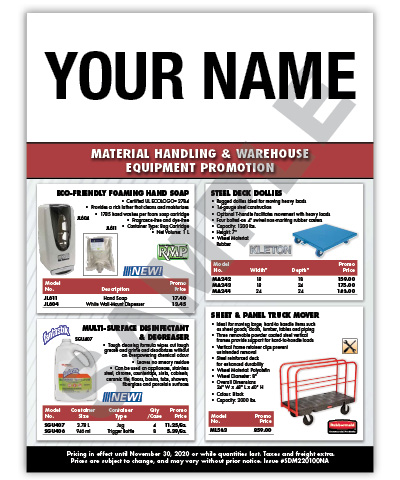 Material Handling & Warehouse Equipment Flyer