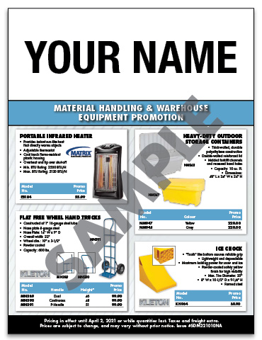 Material Handling & Warehouse Equipment Flyer