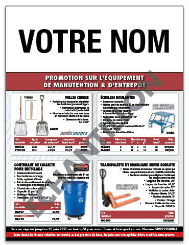 Material Handling & Warehouse Equipment Flyer