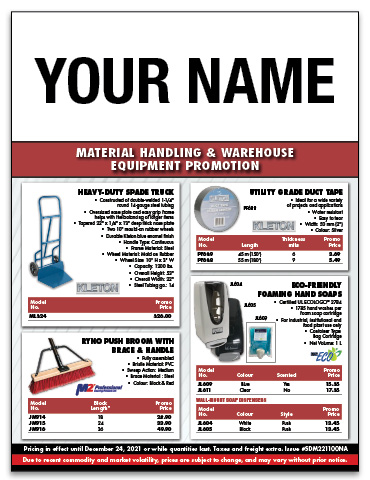 Material Handling & Warehouse Equipment Flyer