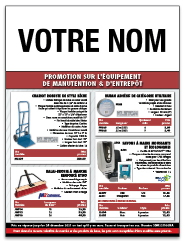 Circulaire sur l'équipement de manutention & d'entrepôt