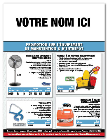 Circulaire sur l'équipement de manutention & d'entrepôt