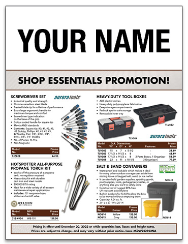 Shop Essentials Flyer