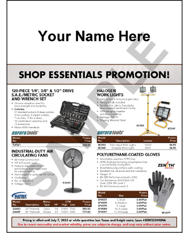 Shop Essentials Flyer