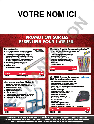 Circulaire sur les essentiels pour l'atelier